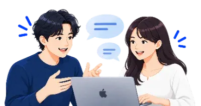 2人が話すイラスト